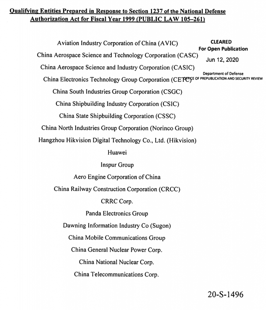 Guide: China Military Companies Sanctions - TradeSecure